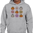 thumbnail image 2 of Fall Pumpkins and Flowers Hoodie Sweatshirt Unisex 3X-Large Grey, 2 of 5