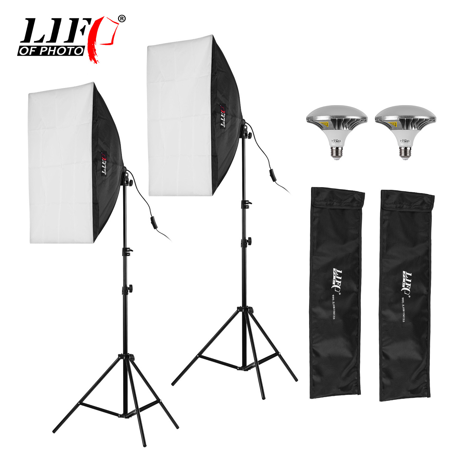 LIFE OF PHOTO LFET5750ⅡStudio Softbox Lighting Kit Professional 50W