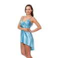 thumbnail image 2 of Up2date Fashion's Women's High-Low Style Chemise with Matching Lace and Bow, 2 of 2