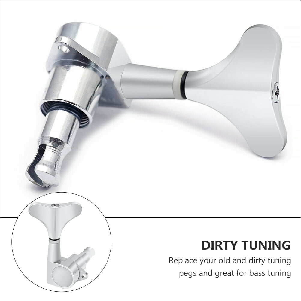 GARVALON 1Set Cylindrical Bass Tuning Pegs for Bass Guitar Accessories Machine Head Tuners 3.30X3.00X3.00cm