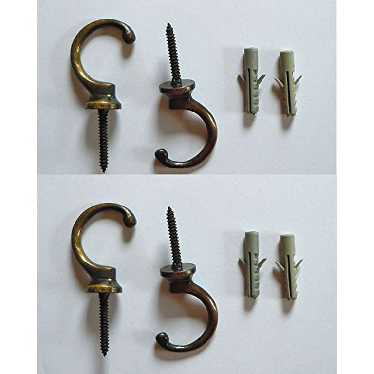 Choose from 17 Styles and Colors of Decorative Hooks (4 Gold Hooks)