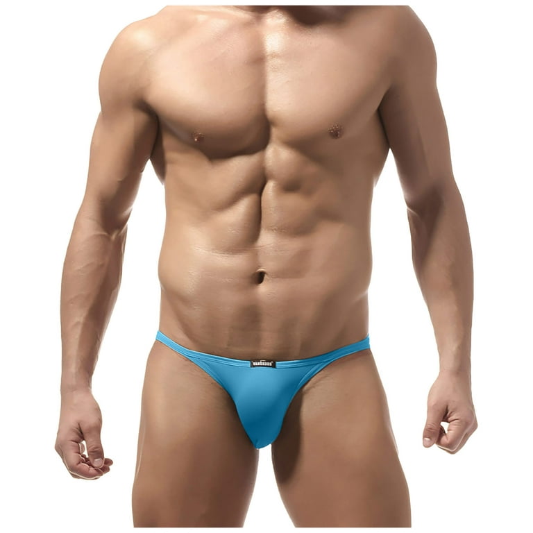 DORKASM Mens G Strings and Thongs T-Back G String Comfortable Briefs Color  Sexy Breathable Underpants Blue L