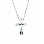 Sterling Silver Diamond Accent Cross Pendant Necklace