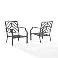 thumbnail image 6 of Crosley Furniture Otto 17.5" Metal Outdoor Chair in Gray/Matte Black (Set of 2), 6 of 9
