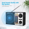 thumbnail image 3 of Solar Portable FM/AM SW Radio, Bluetooth Speaker, MP3 Player, Rechargeable, Emergency LED Flashlight, Outdoor & Indoor Use, 3 of 13