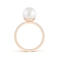 thumbnail image 2 of ANGARA Classic South Sea Cultured Pearl & Diamond Solitaire Ring in 14K Rose Gold for Women | June Birthstone, Birthday, Anniversary, Jewelry Gift for Women | Pearl Ring, 2 of 7