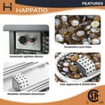 thumbnail image 3 of HAPPATIO 50,000 BTU Wicker and Aluminum Patio Fire Pit Table (Gray), 3 of 6