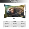 thumbnail image 2 of Balery Daisy Sleeping Sloth Funda de Cojín Estampada, Regalos para Mujeres, Regalos de Amor para Ella, Regalos para Novia o Esposa, Funda de Almohada-16"x24", 2 of 6