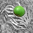 thumbnail image 2 of Copper Green Turquoise - Arizona 925 Sterling Silver Ring s.7 Jewelry R-1401 SDR175419, 2 of 5