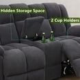 thumbnail image 3 of Aukfa Loveseat Recliner with w/ Cupholder&Console for Living Room, Gray, 3 of 7