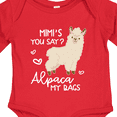 thumbnail image 4 of Inktastic Mimi's You Say Alpaca My Bags Boys or Girls Long Sleeve Baby Bodysuit, 4 of 5