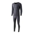 thumbnail image 2 of Fewfanhot Men Solid Thin Round Neck Long Sleeve Thermal Underwear Set for Comfortable and Discreet Wear Under Any Outfit, 2 of 5