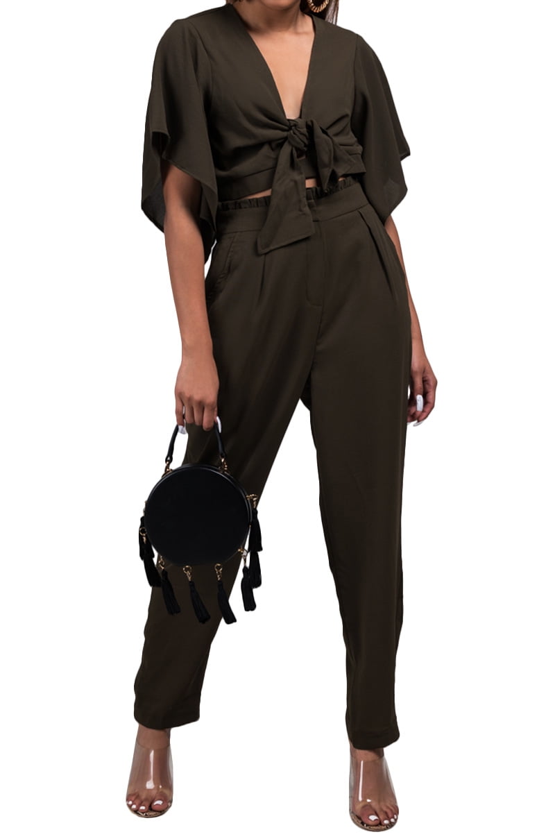 pleated waist cigarette trousers