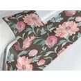 thumbnail image 3 of Jungle Flowers Bed Runner Set, Watercolor Blooming Floral in Boho Forest with Leaves Greenery, Decorative Bedding Scarf & a Pillow Sham for Hotels Homes, Twin, Laurel Green Coral Taupe, by Ambesonne, 3 of 3