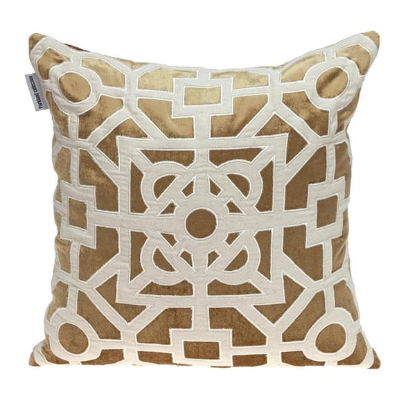 Parkland Collection Hazel Transitional Gold Throw Pillow