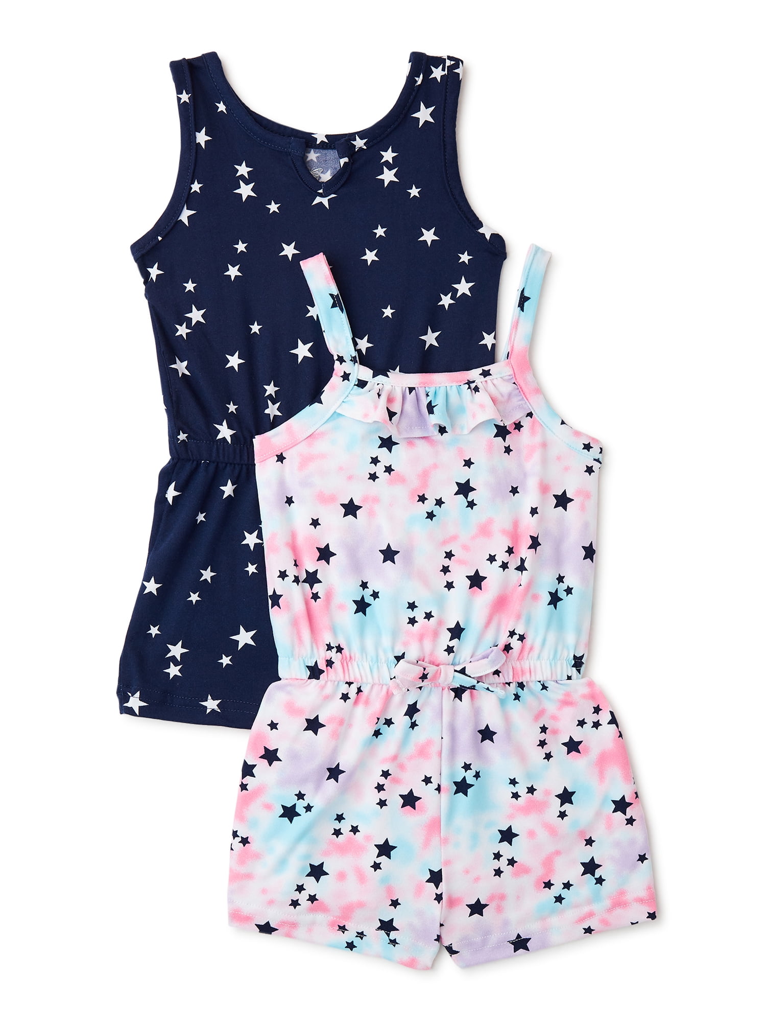 Sweet Butterfly Girls’ Printed Knit Rompers, 2Pack, Sizes 416