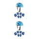 thumbnail image 2 of Bearachild 1 Juego de casco de rodillo para niños, ajustable, para niños pequeños, rodillera, codera, protectores de bicicletas para Azul 2piezas, 2 of 6