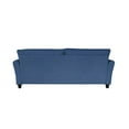 thumbnail image 5 of 3 Seat Sofa, Modern Upholstered Sofa with 2 Pillows and Solid Wood Frame, Linen Fabric Couch for Apartment, Living Room and Office, Blue, 5 of 8