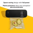 thumbnail image 3 of FoodSaver Compact Vacuum Sealer, Space-Saving Food Preservation System, Includes 2 Quart-Size Bags (946 mL), 3 of 7