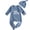 Little Brother Blue, variant on HWJAD Baby Boys Waffle Footed Romper Set for Little Brother Newborn Long Sleeve Jumpsuit Coming Home Clothes Infant Bodysuit Hat Fall Outfits