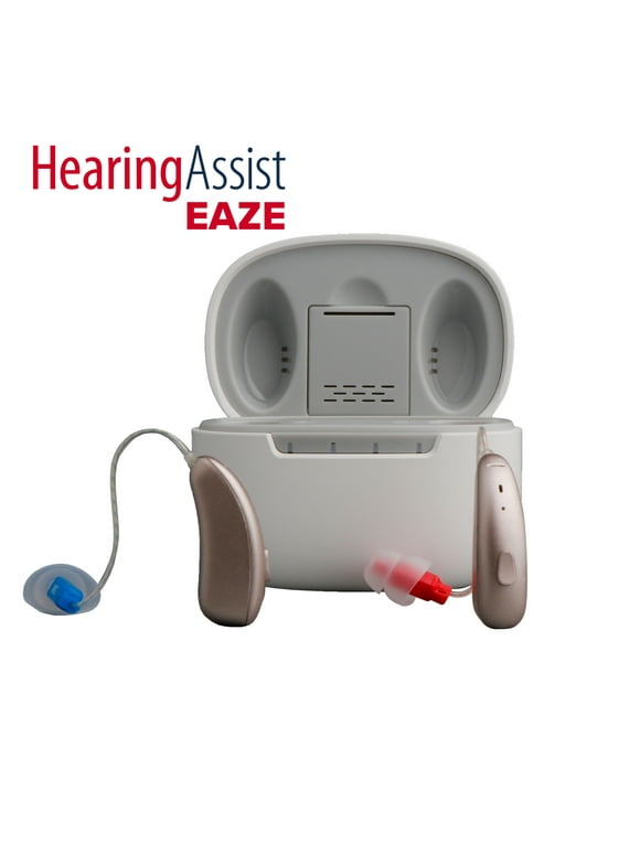 HearingAssist EAZE Rechargeable RIC Kit, Champagne (2pc)