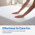 thumbnail image 5 of Unique Bargains Microfiber Ice Bed Sheet Flat Sheet Bedding for Bedroom White 91"x96", 5 of 5