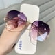 thumbnail image 1 of Gafas de sol de mujer de alta gama, de moda, de media montura, lisas, protección solar para exteriores, protección UV, gafas de sol de montura grande color ruborizadas, 1 of 6