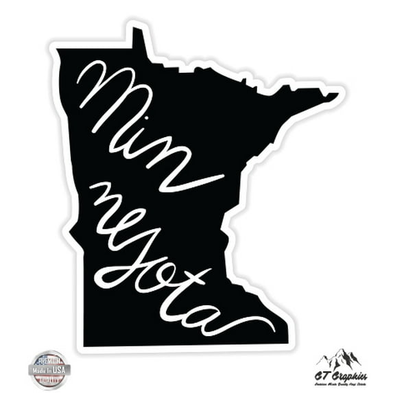 Minnesota State Shape - 5" Vinyl Sticker - For Car Laptop I-Pad - Waterproof Decal