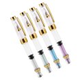 thumbnail image 4 of Fountain Pens, Fine Nib 4 Colors Piston Fountain Pen Set Transparent Pen Set for School Office, 4 of 7