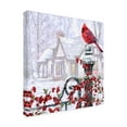 thumbnail image 4 of Trademark Fine Art The Macneil Studio Cardinal on Gatepost Canvas Wall Art - 24x24, 4 of 5