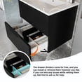 thumbnail image 5 of Noble House 24" Wall Mounted Floating Bathroom Vanity with Sink, 2 Drawers, Modern Cabinet, Matte Black, 5 of 8