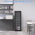 thumbnail image 6 of Aoile Wine Fridge Dual Zone, 39 Bottle Built-in/Freestanding Wine Cellar, Wine Cooler Refrigerator with Adjustable Shelves & Digital Temperature Display for Home, Kitchen, Black, 6 of 7