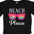 thumbnail image 4 of Inktastic Beach Please Sunglasses Gift Girls Long Sleeve Baby Bodysuit, 4 of 5