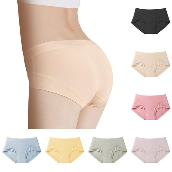 Akafmk Plus Size Underwear for Women High Waisted Cotton Briefs Full Crotch Seamless Large Size Comfortable Breathable Underwear Panties, Sizes M-2XL