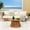 Rattan arms daybed + beige cushion + Table, variant on Euroco CLAREMONT 3 SEATER DAYBED
