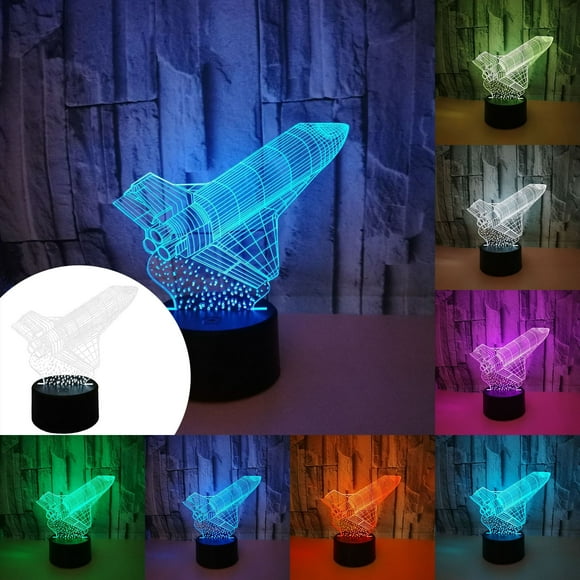 DHGDJ54G Space 3D Night Light Table Desk Lamp With 8 Colors LED Night Light For Kids Room Decoration Lights for Parties Lamp without Electricity