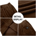 thumbnail image 6 of Men's Corduroy Pants, Elastic Waist Straight Leg Casual Trousers with Ribbed Texture, Retro Style Streetwear Pants for Everyday Wear Coffee XXXXL, 6 of 9