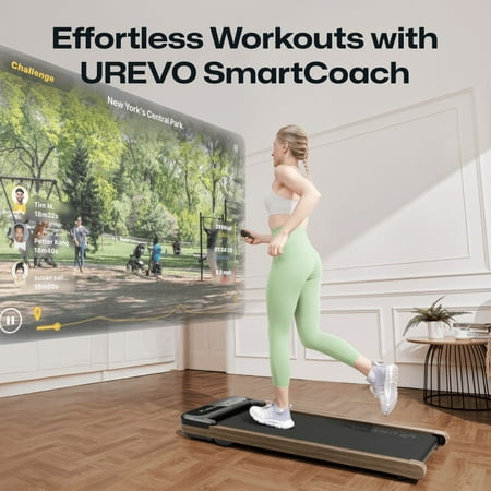 Urevo - Spacewalk E4W Treadmill and Walking Pad - Brown