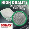 thumbnail image 3 of Sonax Microfiber Glass Cloth – Waffle Weave, Lint-Free, 3-Pack., 3 of 6