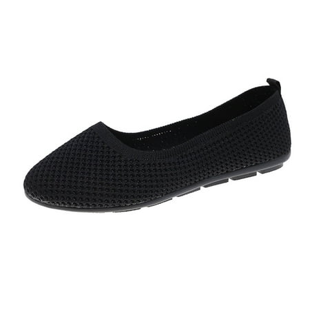 

Mackneog womens flat dress shoes Fashion Autumn Women Casual Shoes Flat Bottom Round Toe Mesh Breathable Comfortable Solid Color Artificial leather womens winter shoes