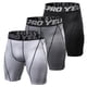 thumbnail image 1 of Bermudas Pack de 3 pantalones cortos de compresión para hombre, ropa interior de entrenamiento activo YEL Bermudas, 1 of 5