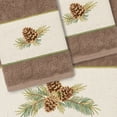 thumbnail image 3 of Linum Home Textiles 3-Pieces Nature Turkish Cotton Embellished Towel Set, 27" x 54", Brown, 3 of 3