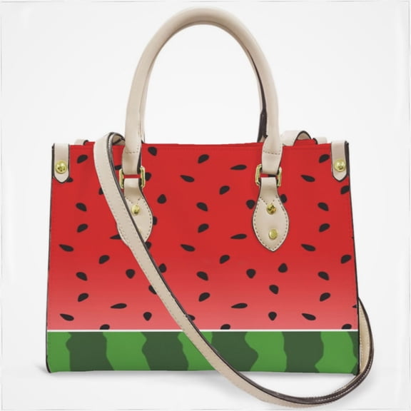 Watermelon Print Cross Body Bags For Women Small Leather Female Handbags Fashion Top-Handle Totes