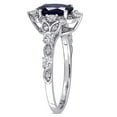 thumbnail image 3 of Everly Women's Sapphire 10k White Gold Ring, 3 of 8
