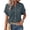 Dark Gray Tops, variant on Womens Gauze Tops Casual Summer Button Down V Neck Short Sleeve Shirts Loose Pullover Oversized Lightweight Blouses Brown Tops XL
