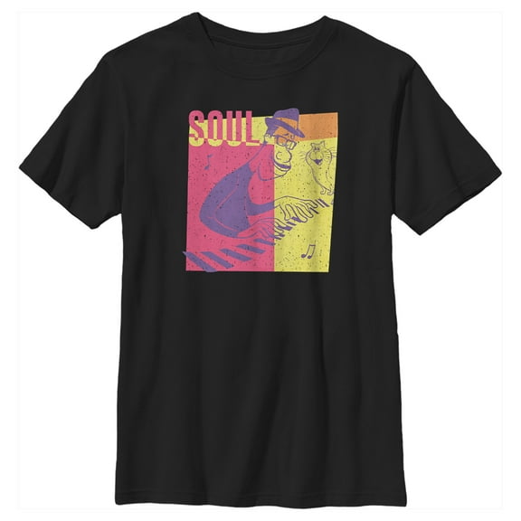 Boy's Soul Joe and Mittens Piano Solo  Graphic Tee Black X Large