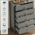 thumbnail image 3 of Pinypikaka Dresser for Bedroom with 5 Drawers, 31.5" Wide Modern Chest of Drawers with Metal Handle, Dresser TV Stand, Wood Drawer Organizer for Bedroom, Living Room, Hallway, 3 of 8