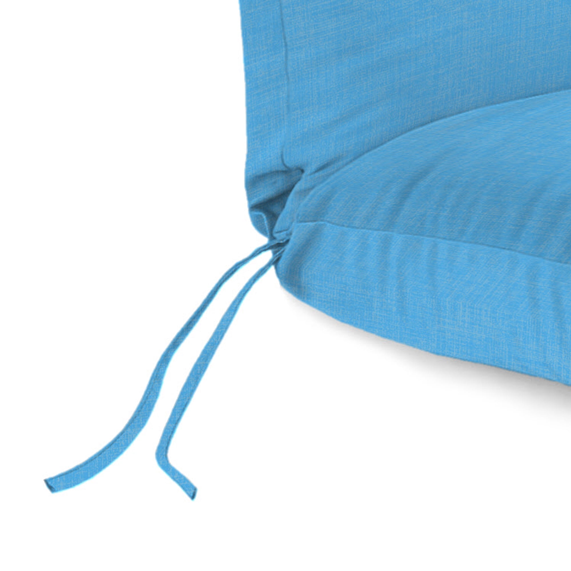 Jordan Manufacturing 74" x 22" Celosia Ice Blue Crosshatch Rectangular Outdoor Chaise Lounge Cushion with Ties and Hanger Loop