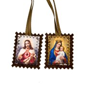 Ulxkmt 5Pcs Brown Catholic Scapular Religious Pendant Home Decor 5Pcs