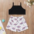 thumbnail image 3 of IROINNID Toddler Girl's Stylsh Sling Vest Tops With Comfy Shorts Suit, 3 of 9